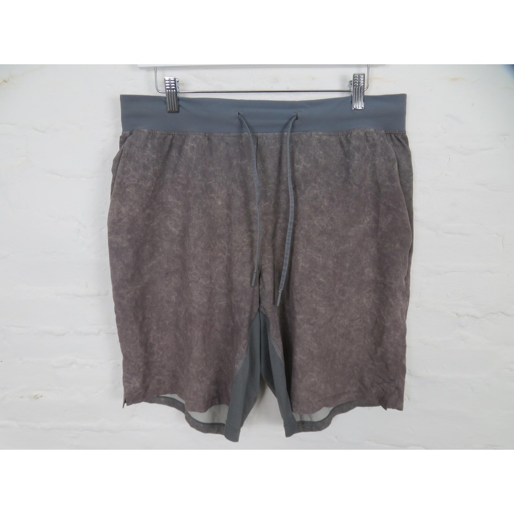 Lululemon T.H.E. Shorts Men Large 9" Linerless Gray Running Gym Pockets Athletic